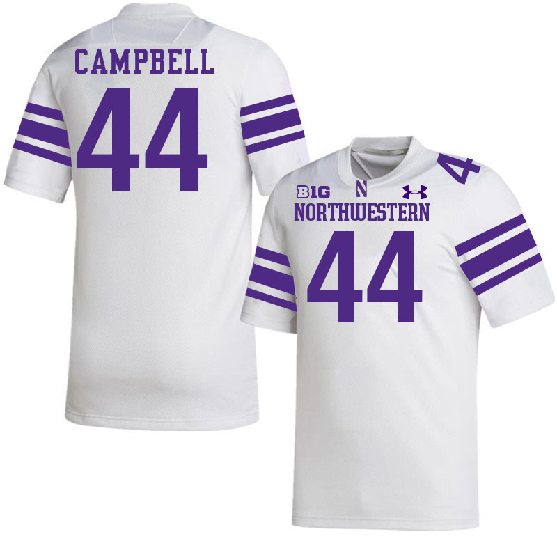 Northwestern Wildcats #44 Callen Campbell College Football Jerseys Stitched-White